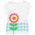 CA1121- 	 Cap-Sleeve Graphic Tee, White